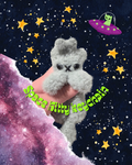 Space Kitty keychain